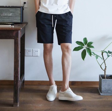 FINDSENSE 品牌 時尚休閒 男士 拼色 休閒短褲