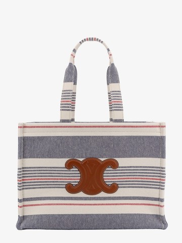 Canvas shoulder bag with leather triomphe logo - CELINE - gender_Woman