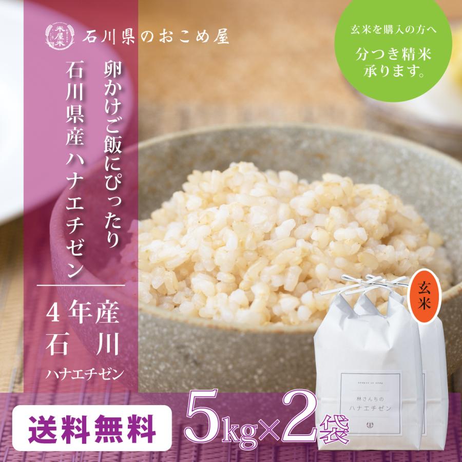 玄米 ハナエチゼン 10kg 石川県産 10キロ 5kg×2袋 令和5年産 新米