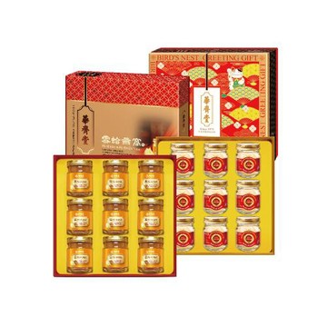 【華齊堂】紅棗金絲燕窩&雪蛤燕窩禮盒(1+1)
