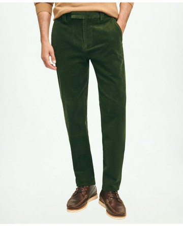 Brooks Brothers Men's Regular Fit Cotton Wide-Wale Corduroy Pants | Dark Green | Size 34 32