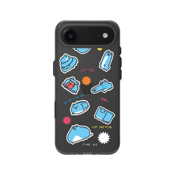 iPhone Air Clear (相機按鈕) 酷墨灰 - 貓貓蟲咖波 Bugcat Capoo - 奇怪咖波貼貼樂