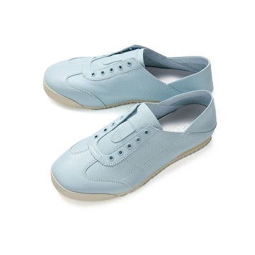 Sabon全真皮後踩懶人輕量休閒鞋 灰藍色 (10084581)