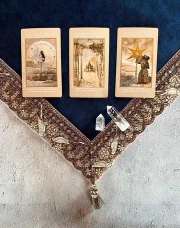 奢華　由日本占卜師　純手工製作的　塔羅牌桌布　Made in JAPAN