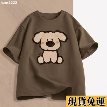 台灣出貨 大尺碼女裝 韓國上衣 夏天短袖T恤上衣短袖t恤女ins潮流印花2025年夏季新款正肩寬鬆帥氣韓版半袖短T