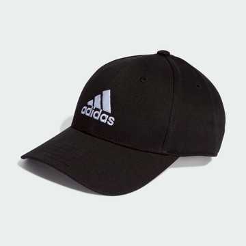 adidas BBALL CAP COT 黑 刺繡 男女 棒球帽 老帽 遮陽帽 II3513