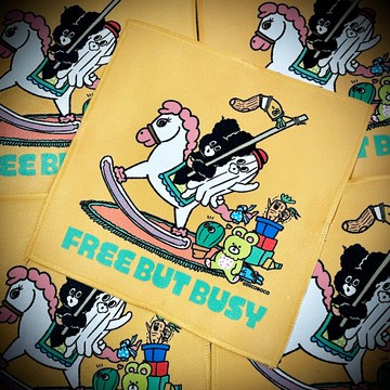 多用途迷你毛巾 木馬 黃色