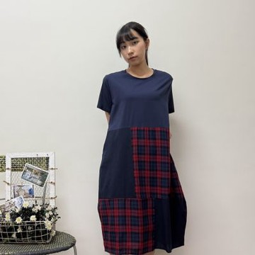 Hana-Mokuba花木馬日系女裝日常拾光格紋洋裝_紅格