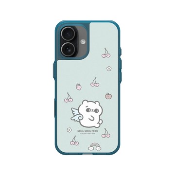 iPhone 17 Clear (相機按鈕) 夜幕藍 - 爽爽貓 Song Song Meow by SECOND - Cherry wing