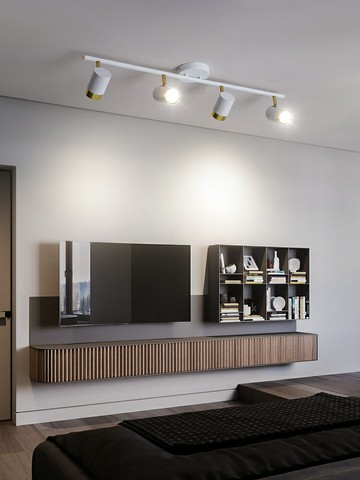 北歐軌道燈家用射燈led天花燈明裝燈服裝店沙發背景墻商用小射燈