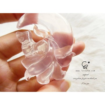 九尾狐 月狐-粉水晶/粉水晶/水晶飾品/ [晶晶工坊-love2hm]