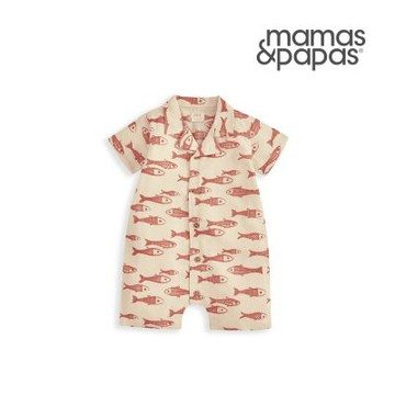 Mamas&Papas 魚群之間-短袖連身寬褲