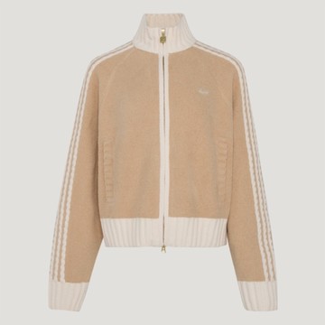 Adidas 愛迪達 W Knit Tt KV8866 女 針織外套 休閒穿搭 米棕 亞版