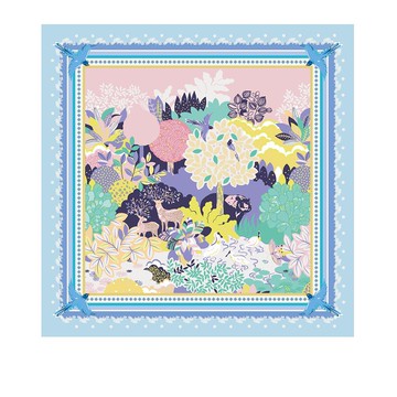 【美麗台灣】清晨藍藝術方絲巾