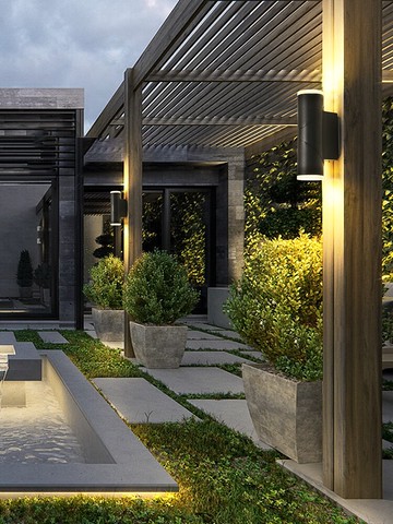 戶外防水壁燈北歐臥室床頭客廳燈現代室外別墅花園過道陽臺庭院燈