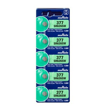 MuRata 村田SR 377手錶鈕扣電池 5入 / 卡 SR626SW｜領券最高折$220