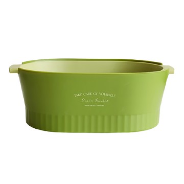 快豹 北歐簡約瀝水籃 PP塑膠  抹茶綠  大28 x 12.5 x 22cm  1個