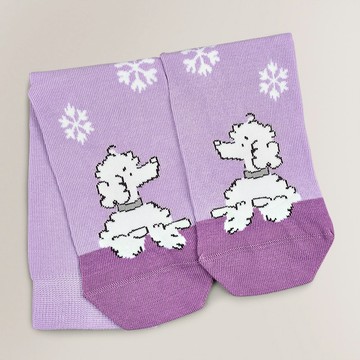 Radley London Womens FESTIVE DOGS 1 PK DOG SOCKS BELLFLOWER 1 Pk Dog Socks - Purple