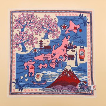 京都手帕-頭巾BANDANA系列-日本地圖