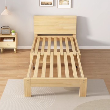 折疊床架 龍骨床 免運 折疊床實木豎拉可伸縮床架午休床帶床頭伸縮沙發床兩用收縮床抽拉 快速出貨