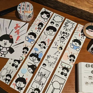 【coloryeah】豬大強雙面豬 可愛手賬文具/弱粘性便簽卷/裝飾貼紙