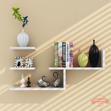 墻上書架擱板墻壁置物架約客廳臥室裝飾墻面壁掛飾品架獨立站代發