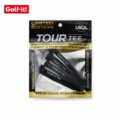 ライト LITE 使用者急増中 飛距離アップ ゴルフ ティー ツアーティー プロ Tour Tee PRO black リミテッドエディション 4本入り ロング  T-489 (80mm)