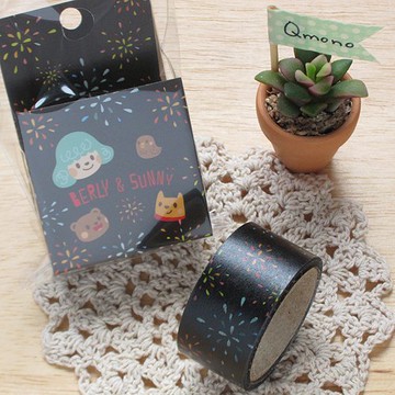 Qmono x Nicko妮可 聯名紙膠帶【Firework (QMT-N03)】花火煙火