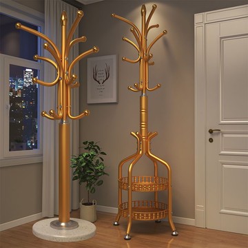 大理石衣帽架臥室內簡易家用晾衣架落地現代單桿式收納掛衣