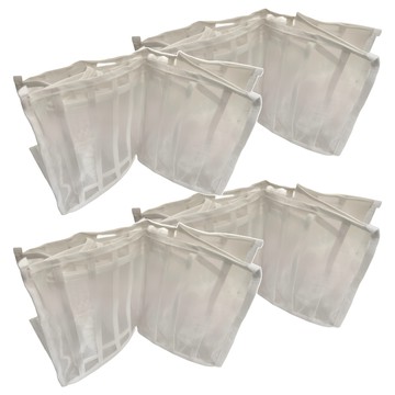 STAR CANDY 衣櫃分格收納袋 加高加寬 水洗不掉色  9格T恤(36 x 25 x 20cm)  白色  4個