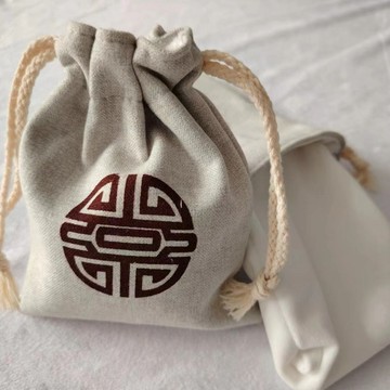 收納袋 麻布袋子小杯袋收納袋束口袋抽繩手工錦囊文玩袋盤珠袋收納防塵袋 海鷗
