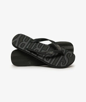 Superdry Men's Core Logo Flip Flops Black Size: 8-9