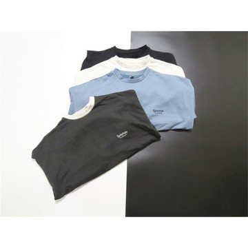 日本街頭潮牌寬松落肩廓型圓領薄款毛圈長袖T恤運動unisex刺繡tee