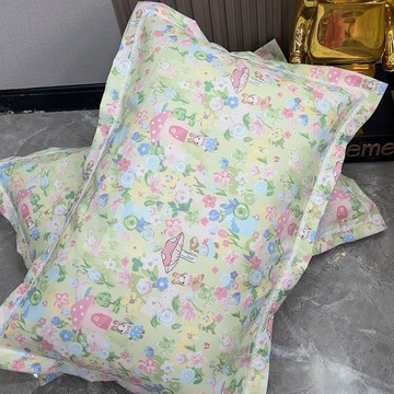 臺灣/🌸枕套 枕頭套 純棉枕套 冰絲新款公主ins風枕套一對48*74釐米牀上宿舍居家專用枕套兔兔樂園