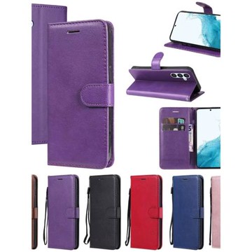 適用于sony索尼Xperia1/10V5代經典純色翻蓋保護套1iii/5/10 IV四代支架插卡手機殼Xperia10VII防摔掛繩外殼