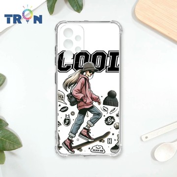 TRON 三星 A53 5G 雜誌風潮流女孩 四角防摔 軟殼 手機殼