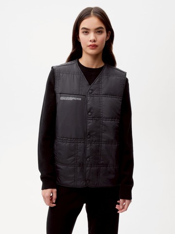 PANGAIA - Flower-Warmth Quilted Gilet - black - XL XL
