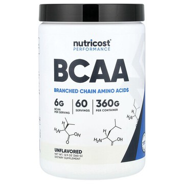 Nutricost, 表現提升，支鏈胺基酸，原味，12.9 盎司（360 克）