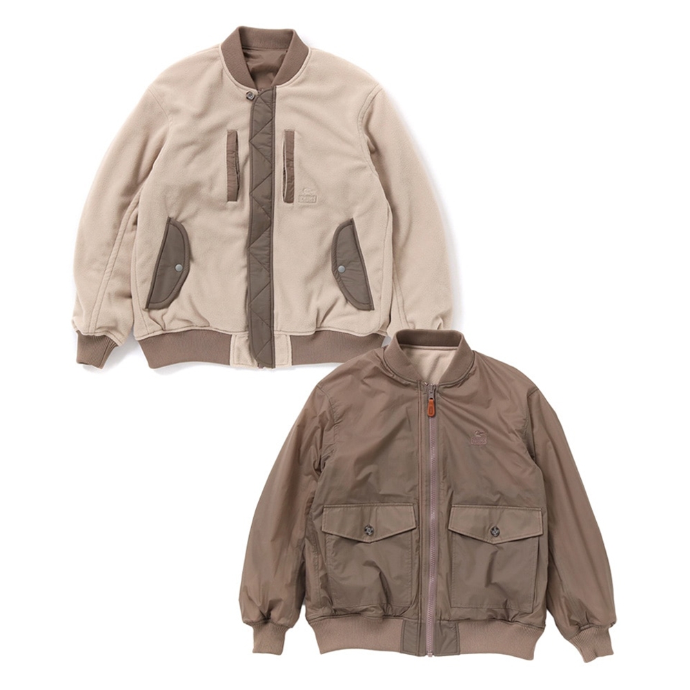 CHUMS 男 Recycle Chumley Fleece Reversible Jacket雙面刷毛外套 米灰色