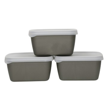 《Natural Elements》英國 可微波保鮮盒3入-綠棕900ml-- 收納盒 環保餐盒 便當盒 野餐