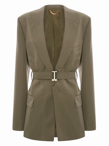 victoria beckham tailored blazer with belt