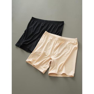 60支蘭精莫代爾 女士純色薄款彈力安全褲雙層底襠平角底褲四季款