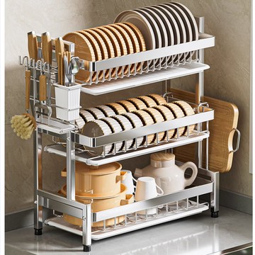 碗碟收納架 廚房置物架 碗盤瀝水架 多功能放碗架碗筷餐具 收納盒碗櫃