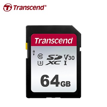 【Transcend 創見】64GB 300S SDXC UHS-I U3 V30 記憶卡
