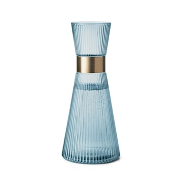 Grand Cru 摺紋玻璃水瓶（1L、限量海沫藍）