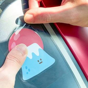 富士山/HAppiNess/車貼、軟磁 SunBrother孫氏兄弟 3M 反光貼紙 防水貼紙 車貼貼紙 軟性磁貼