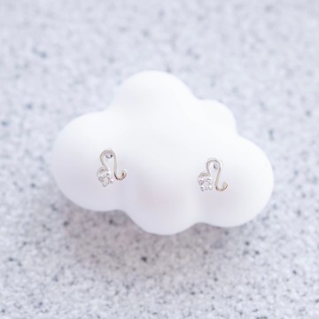 獅子座925純銀天然石星座耳環