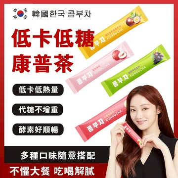 正韓 康普茶 酵素飲 乳酸菌 經典4種口味 低卡|低糖 果茶 水果茶 低卡飲料 水蜜桃 葡萄 冷泡茶包 康普茶 茶包