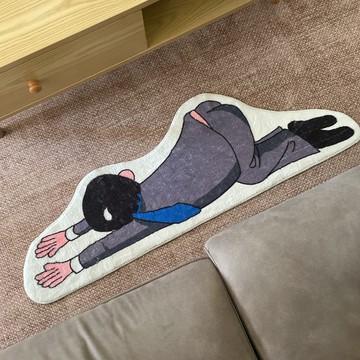 [窩在家] 躺平社畜羊羔絨地墊 生日禮物