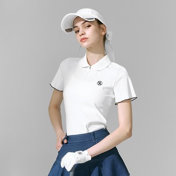 圓領荷葉邊POLO短袖上衣｜共3色｜XFK2QS1206